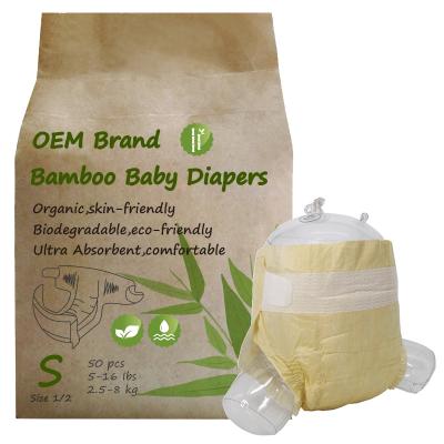 Fabricant OEM de couches jetables pour bébé en tissu de bambou biologique 100 % biodégradables