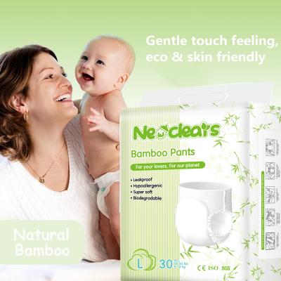 Couches-culottes jetables biodégradables en bambou pour bébé